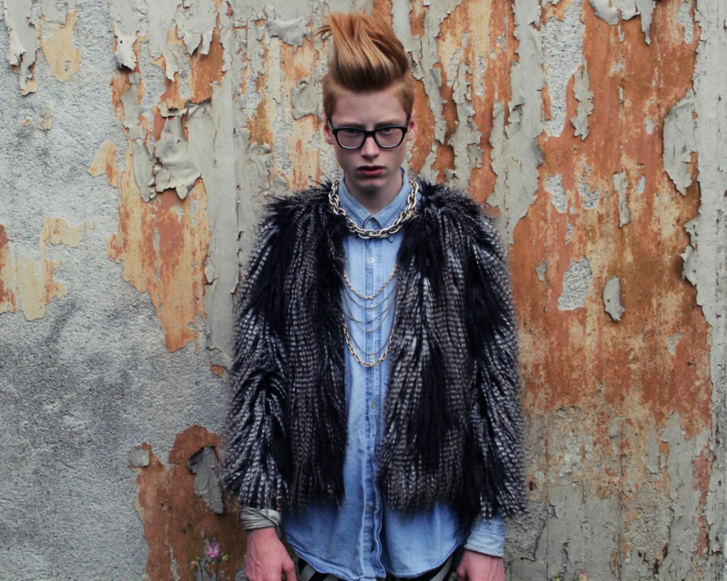 Sometimes the sixteens year old tailor his own clothes.